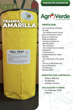 TRAMPA AMARILLA PARA CONTROL DE INSECTOS ADULTOS